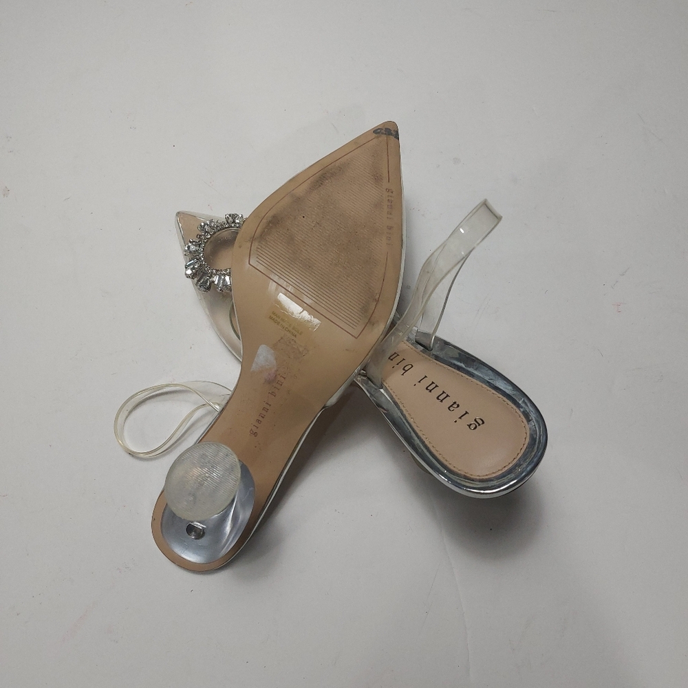 GIANNI BINI Vivyee Clear Rhinestones Heels Size 11 - Picture 11 of 15